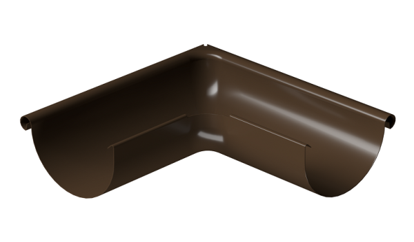 Угол внешний 90° D125 Döcke STAL PREMIUM Каштан, (RAL 8017) купить в Можайске