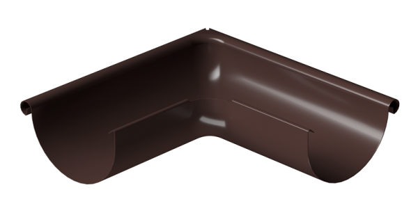 Угол внешний 90° D125 Döcke STAL PREMIUM Шоколад, (RAL 8019) купить в Можайске