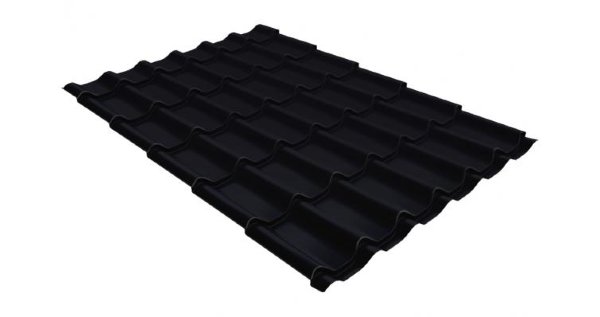 Металлочерепица классик GL 0,5 Velur20 RAL 9005 черный купить в Можайске