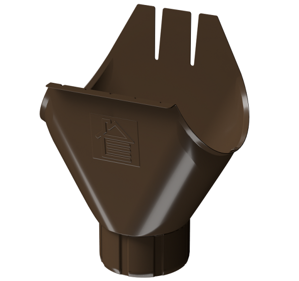 Воронка желоба D125 Döcke STAL PREMIUM Каштан, (RAL 8017) купить в Можайске