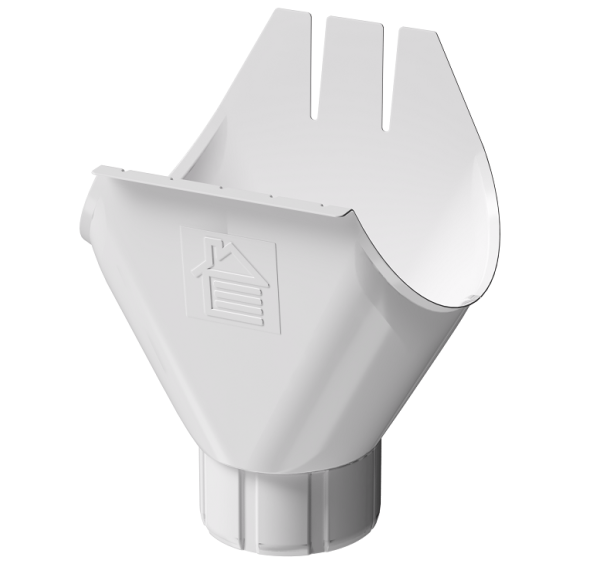 Воронка желоба D125 Döcke STAL PREMIUM Пломбир, (RAL 9010) купить в Можайске