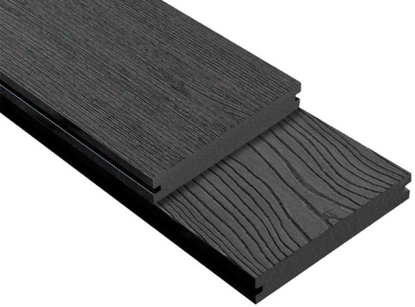 Террасная доска ДПК Outdoor 3D полнотелая STORM/OCEAN BLACK черная купить в Можайске