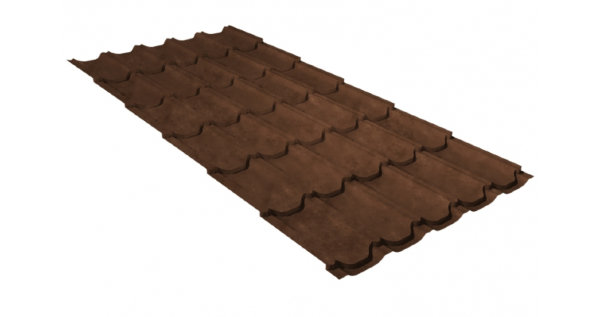 Металлочерепица квинта плюс 0,45 Safari Twincolor Brown купить в Можайске