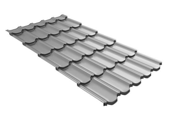 Металлочерепица квинта плюс с 3D резом 0,45 PE RAL 7004 сигнальный серый купить в Можайске