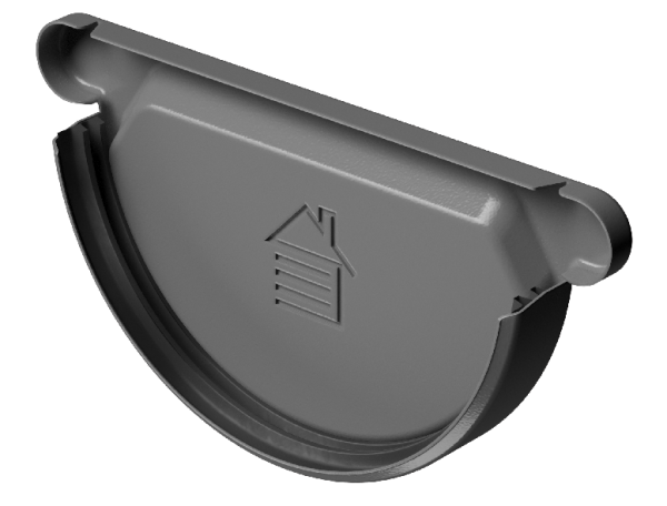 Заглушка желоба D125 Döcke STAL PREMIUM Графит, (RAL 7024) купить в Можайске