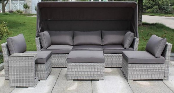 Диван-Трансформер AFINA плетеный из иск. ротанга AFM-320G Grey купить в Можайске