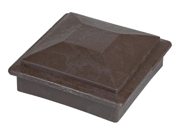 Крышка верхняя фигурная ПВХ для столба Deckart 100х100 Венге купить в Можайске