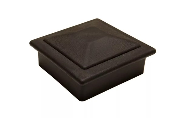 Крышка верхняя фигурная ПВХ для столба Deckart 100х100 Графит купить в Можайске