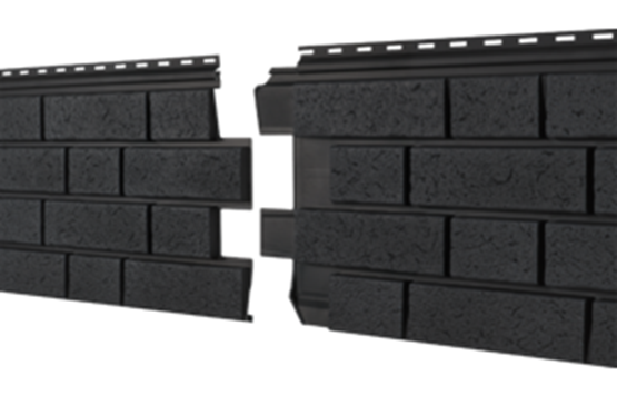 Фасадная панель Ю-пласт Стоун Хаус S-Lock Клинкер Нордик Графитовый купить в Можайске