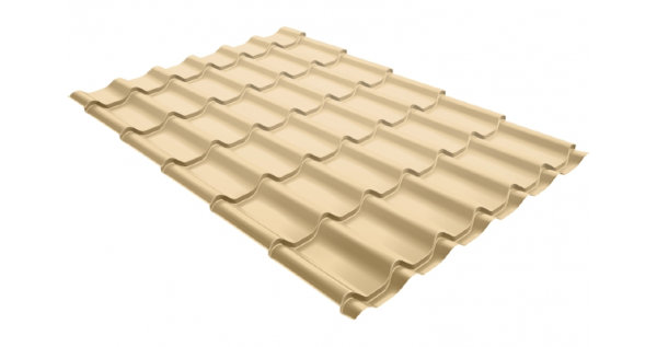 Металлочерепица классик 0,5 Satin RAL 1014 слоновая кость купить в Можайске