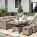 Комплект мебели AFINA плетеной из иск. ротанга AFM-307B Beige купить в Можайске