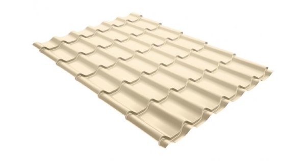 Металлочерепица классик 0,5 Satin RAL 1015 светлая слоновая кость купить в Можайске