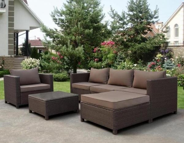 Комплект мебели AFINA плетеной из иск. ротанга YR821A Brown/Beige купить в Можайске