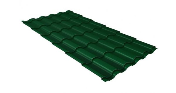 Металлочерепица кредо 0,5 Satin RAL 6005 зеленый мох купить в Можайске