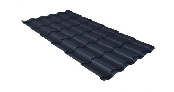 Металлочерепица кредо 0,5 Satin RAL 7024 мокрый асфальт купить в Можайске