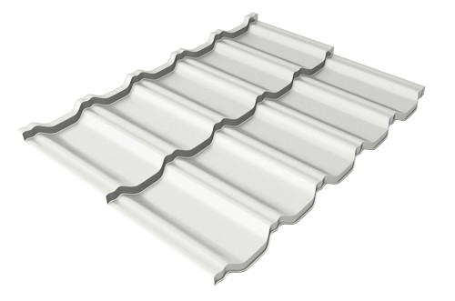 Металлочерепица модульная Квинта Uno Grand Line c 3D резом 0,5 Satin RAL 9003 сигнальный белый купить в Можайске
