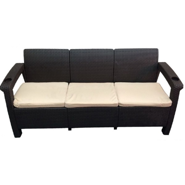 Трёхместный диван  Yalta Sofa 3 Seat венге купить в Можайске