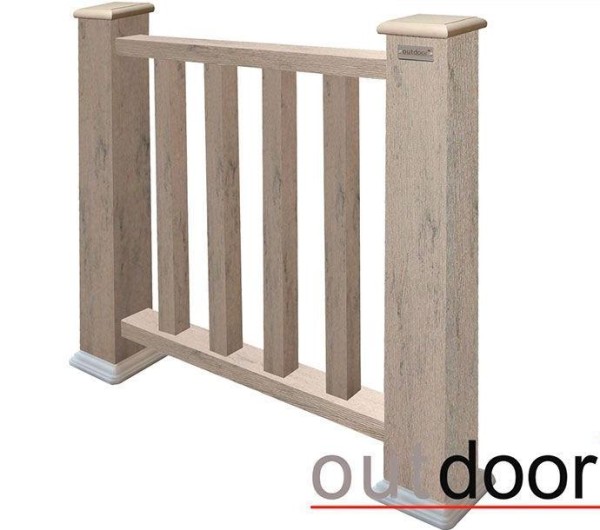 Ограждение из ДПК Outdoor Классик 3D STORM серый микс купить в Можайске