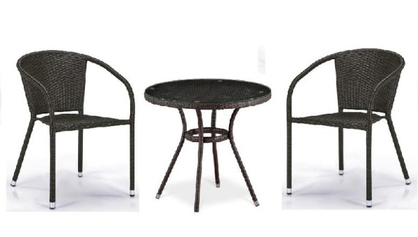 Комплект плетеной мебели AFINA из иск. ротанга Асоль-7 T282ANT/Y137C-W53 Brown 2Pcs купить в Можайске