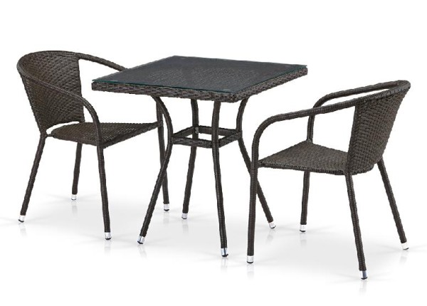 Комплект плетеной мебели AFINA из иск. ротанга T282BNT/Y137C-W53 Brown 2Pcs купить в Можайске