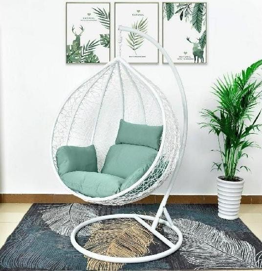 Кресло Подвесное из искусственного ротанга AFM-168A-XL White/Green купить в Можайске