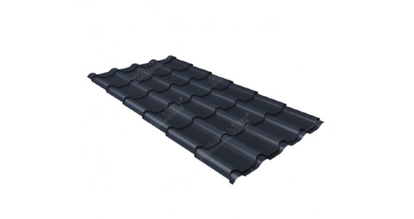 Металлочерепица камея 0,5 Satin RAL 7024 мокрый асфальт купить в Можайске