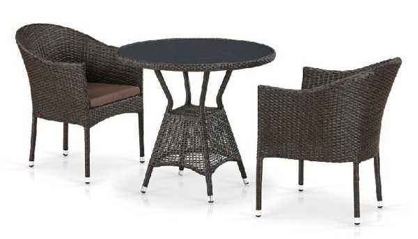 Комплект плетеной мебели AFINA из иск. ротанга T707ANS/Y350-W53 Brown 2Pcs купить в Можайске