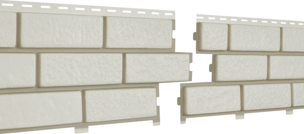 Фасадная панель Ю-Пласт Стоун Хаус Кирпич с декорированным швом Белый купить в Можайске