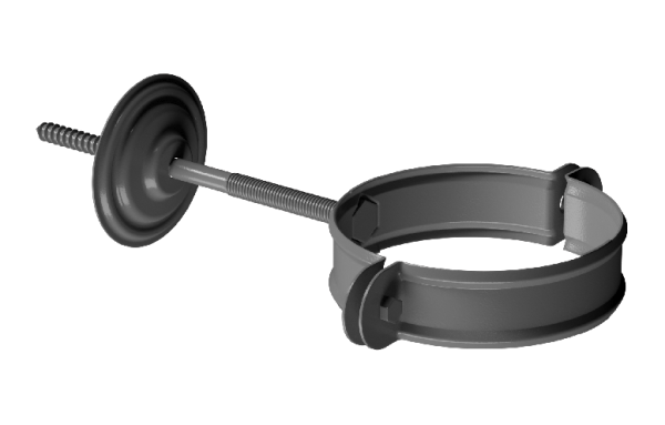 Хомут трубы D90 Döcke STAL PREMIUM Графит, (RAL 7024) купить в Можайске