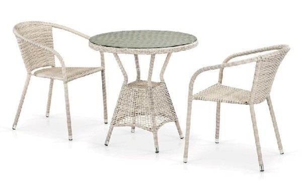 Комплект плетеной мебели AFINA из иск. ротанга T705ANT/Y137C-W85 Latte 2Pcs купить в Можайске