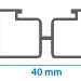 Лага алюминиевая KRONEX 40x15x3000 мм опорная Slim купить в Можайске