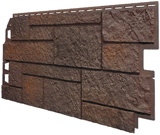 Фасадная панель VOX Sandstone (Сандстоун) темно коричневый купить в Можайске