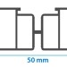 Лага алюминиевая KRONEX 50x25x3000 мм несущая купить в Можайске