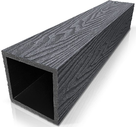 Столб ДПК 3D GardenParkett фактура дерева Графит купить в Можайске