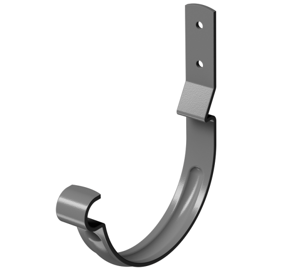 Карнизный крюк короткий (гнутый) D125 Döcke STAL PREMIUM Графит, (RAL 7024) купить в Можайске