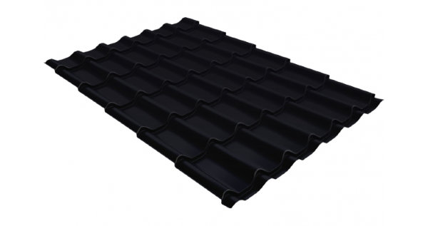 Металлочерепица классик GL 0,5 Quarzit lite RAL 9005 черный купить в Можайске