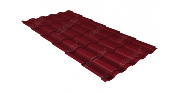 Металлочерепица кредо 0,45 Drap RAL 3005 красное вино купить в Можайске